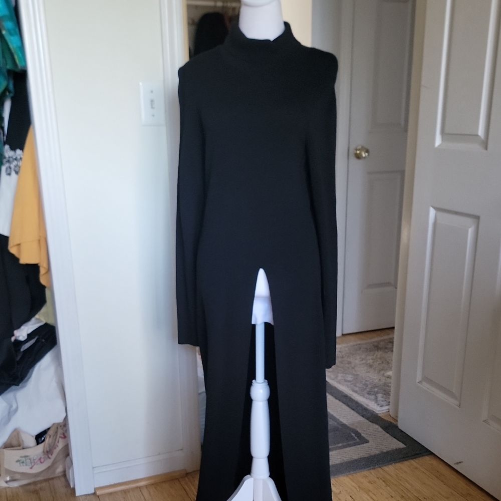 Nanushka Black Long Sleeve SHIRT with Front Slit